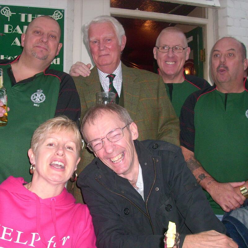 Outside The Bakers - with the late Pete Smith